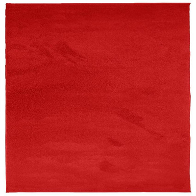 vidaXL Dywan OVIEDO z krótkim włosiem, czerwony, 200x200 cm
