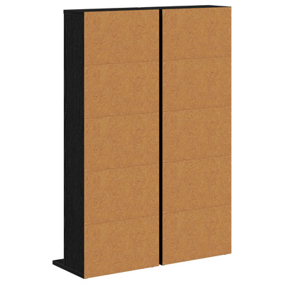 Kabinet na płyty CD 2 szt. Czarny dąb 33 x 23,5 x 97,5 cm