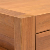 vidaXL Biurko z 2 szufladami, 140x40x75 cm, drewno tekowe