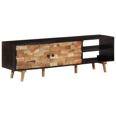 vidaXL Szafka pod TV, 140x30x45 cm, surowe drewno mango i akacjowe