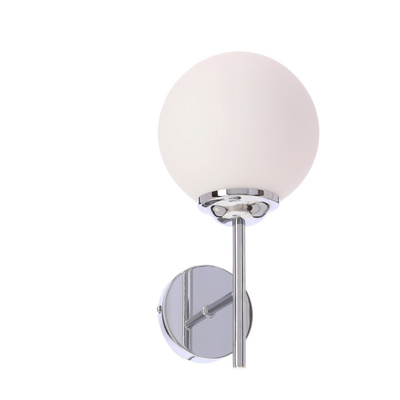 BELWEDER lampa kinkiet chromowy 1x40W E14 klosz biały  21-39811
