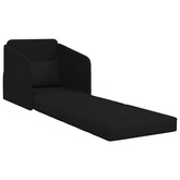 Sofa Bed Czarny 65 x 80 x 83 cm tkanina