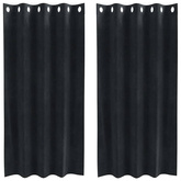 Zasłony zaciemniające 2 pcs Czarny 140 x 175 cm Aksamit