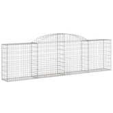 Kosze gabionowe, 2 szt., 300x30x80/100 cm, galwanizowane żelazo