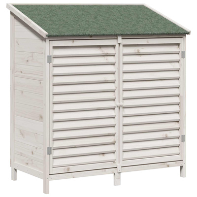 Shed ogrodowy Biały 106 x 56 x 113,5 cm Drewno Świerkowe