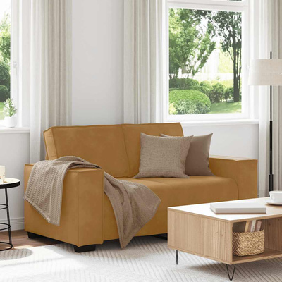 Sofa 2-osobowa, brązowy, 160x78x84 cm, tapicerowana aksamitem