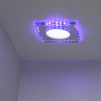 Oprawa stropowa chrom/niebieska kwadrat LED SSP-22 2263892