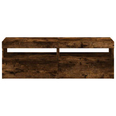 Szafki pod TV z LED, 2 szt., przydymiony dąb, 60x35x40 cm