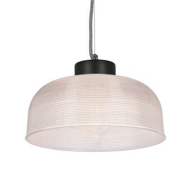Lampa wisząca 27cm szklana/czarny kabel Liverpool Ledea 50101286