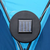 vidaXL Namiot imprezowy z LED i 4 ściankami, 3,6x3,6x2,3 m, niebieski