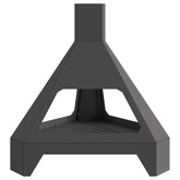 Kominek Czarny 50 x 43 x 52 cm Stal