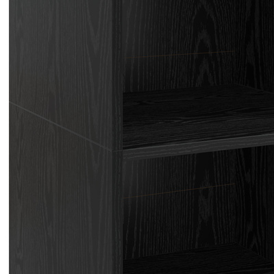 Highboard Czarny dąb 40 x 41 x 124 cm Drewno inżynieryjne