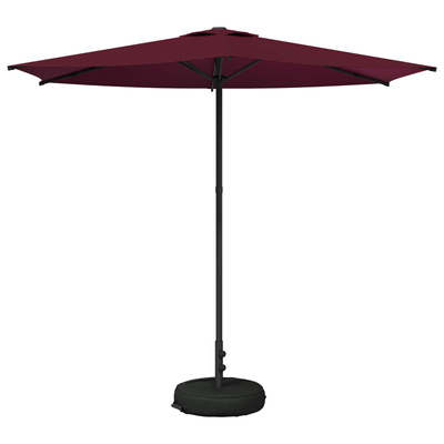 Parasol ogrodowy z podstawą 270 x 270 cm Poliester Prostokątny
