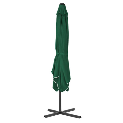 Parasol ogrodowy na słupku stalowym, 250 x 250 cm, zielony