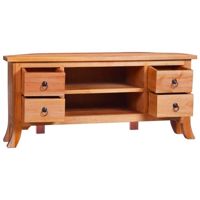 vidaXL Szafka pod TV, 100x40x45 cm, lite drewno mahoniowe