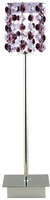Lampka nocna Classic chrom burgund glamour metalowa szklana