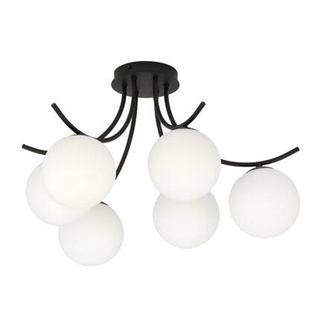 Lampa sufitowa  BOSTON 6 BLACK/OPAL