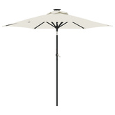 Parasol ogrodowy na stalowym słupku, biały, 225x225x212 cm