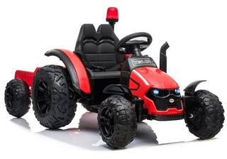 Traktor na akumulator z Przyczepą HZB-200 Światła LED MP3 Czerwony