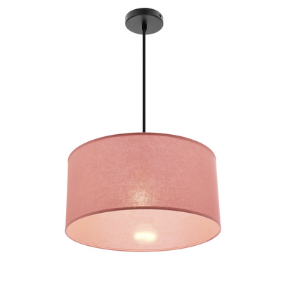SHANTI lampa wisząca czarny 1x40 E27 abażur jasny wrzosowy  31-38647