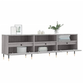 vidaXL Szafka pod TV, szary dąb sonoma, 150x30x44,5 cm wariant 5