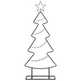 Metalowa choinka świąteczna z podstawą Czarny 90,5 cm Stal
