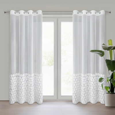 Firana Roses biała 140x250