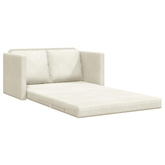 Sofa Bed Kremowy 204 x 122 x 60 cm Aksamit