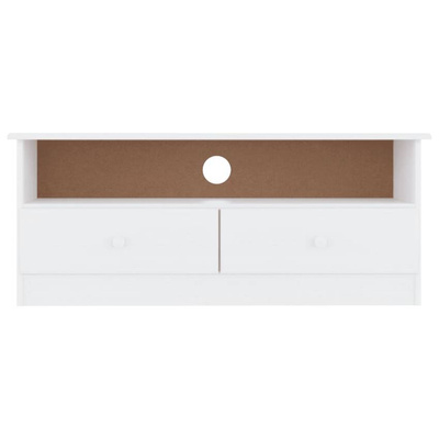 vidaXL Szafka pod TV z szufladami ALTA, biała, 100x35x41 cm, sosna
