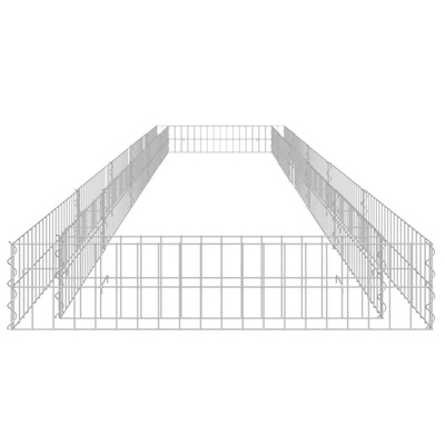vidaXL Podwyższona donica gabionowa, galwanizowana stal, 500x100x20 cm