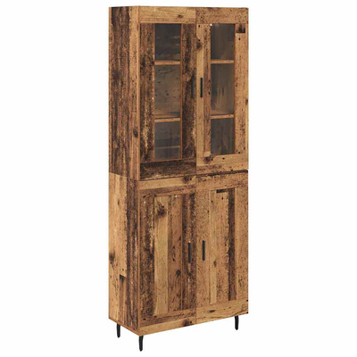 Highboard 2 szt. Stare drewno 69,5 x 34 x 180 cm