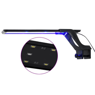 Lampa LED do akwarium, z zaciskiem, 35-55 cm, niebiesko-biała