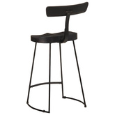 Hokery barowe 2 szt. Czarny 49x43x88 cm Drewno lite Mango