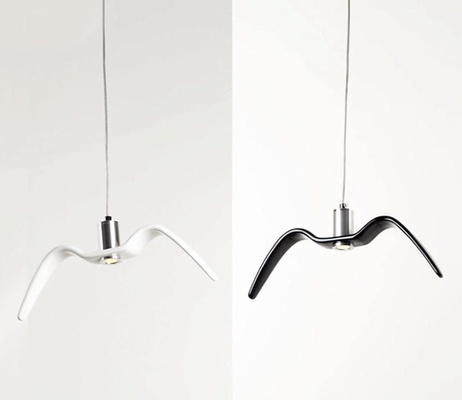 LAMPA WISZĄCA MEWA CZARNA 38cm ADANI AD194