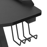 vidaXL Biurko gamingowe z LED, czarne, 90x60x75 cm