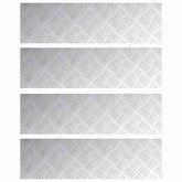 Stopień Prostokątny 4 pcs Srebrny 70 x 20 cm Aluminium