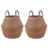 Doniczka z uchwytami 2 pcs naturalny ? 22 x 20 cm
