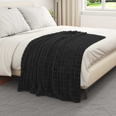 Koce narzutowe 6 pcs Czarny 150 x 130 cm Polar