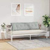 Poduszka na plecy Jasnoszary 180 x 50 cm Tkanina sztruksowa
