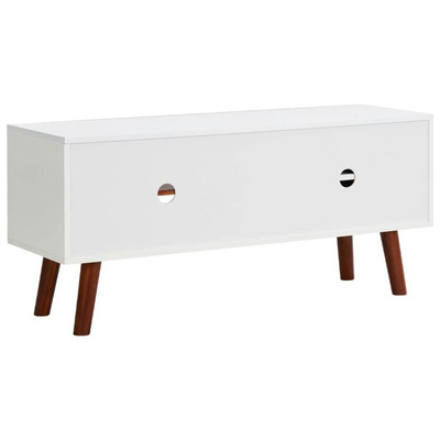 vidaXL Szafka pod TV, 110x35x50 cm, lite drewno akacjowe i MDF