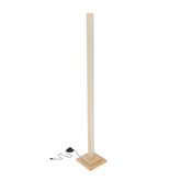 alset lampa podłogowa drewno buk + srebrny 1x18w led 4000
