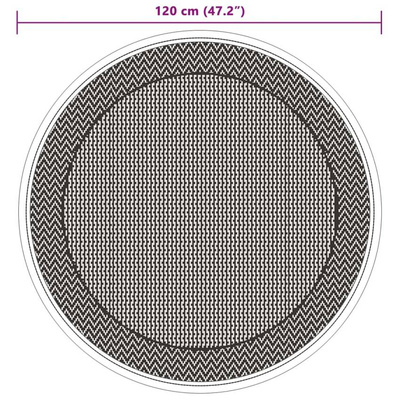vidaXL Dywan na zewnątrz, zielony, Ø120 cm, PP