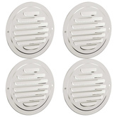 Pokrywy wentylacyjne 4 pcs Srebrny 80 mm Stal nierdzewna