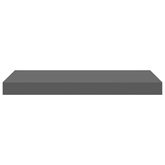 vidaXL Półki ścienne, 4 szt., wysoki połysk, szare, 50x23x3,8 cm, MDF