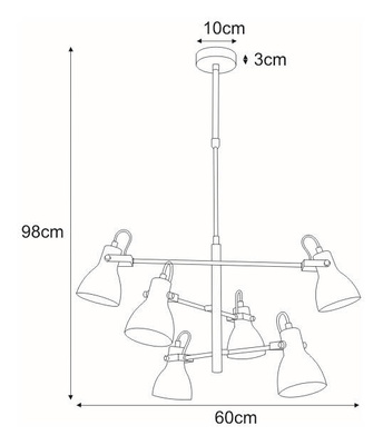 Lampa sufitowa K-8108 z serii KANTI
