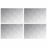 Stopień Prostokątny 4 pcs Srebrny 60 x 40 cm Aluminium