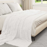 Koce narzutowe 6 pcs Biały 270 x 240 cm Polar