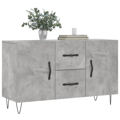 vidaXL Komoda, szarość betonu, 100x36x60 cm, materiał drewnopochodny model standard