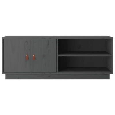 vidaXL Szafka pod TV, szara, 105x34x40 cm, lite drewno sosnowe