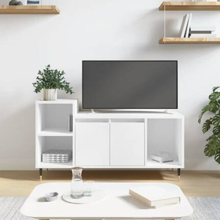 Szafka pod TV, biała, 100x35x55 cm, materiał drewnopochodny vidaXL